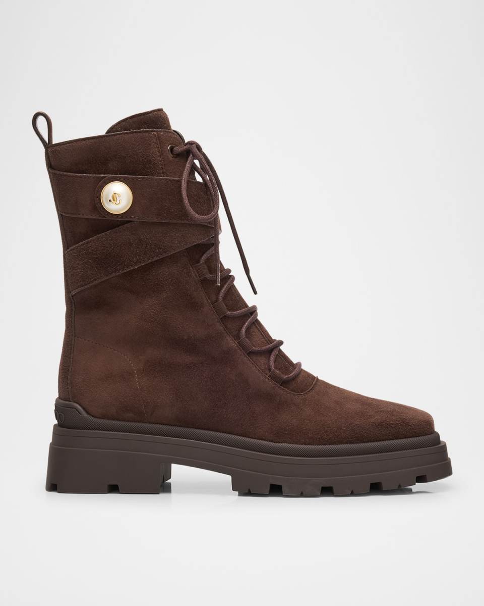 Noemi 45 Suede Combat Boots